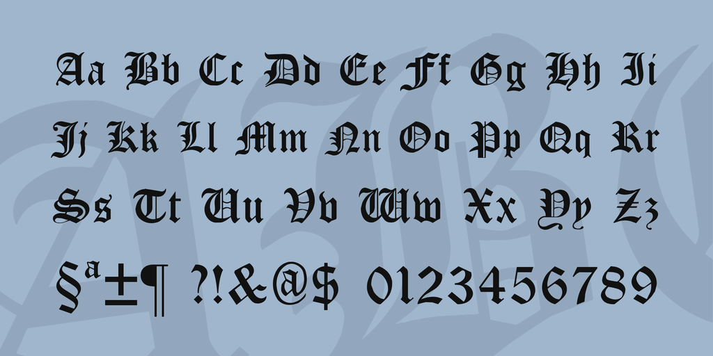 Cloister black bt font